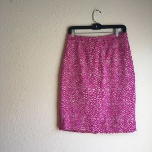J crew no. 2 pencil skirt pink boucle